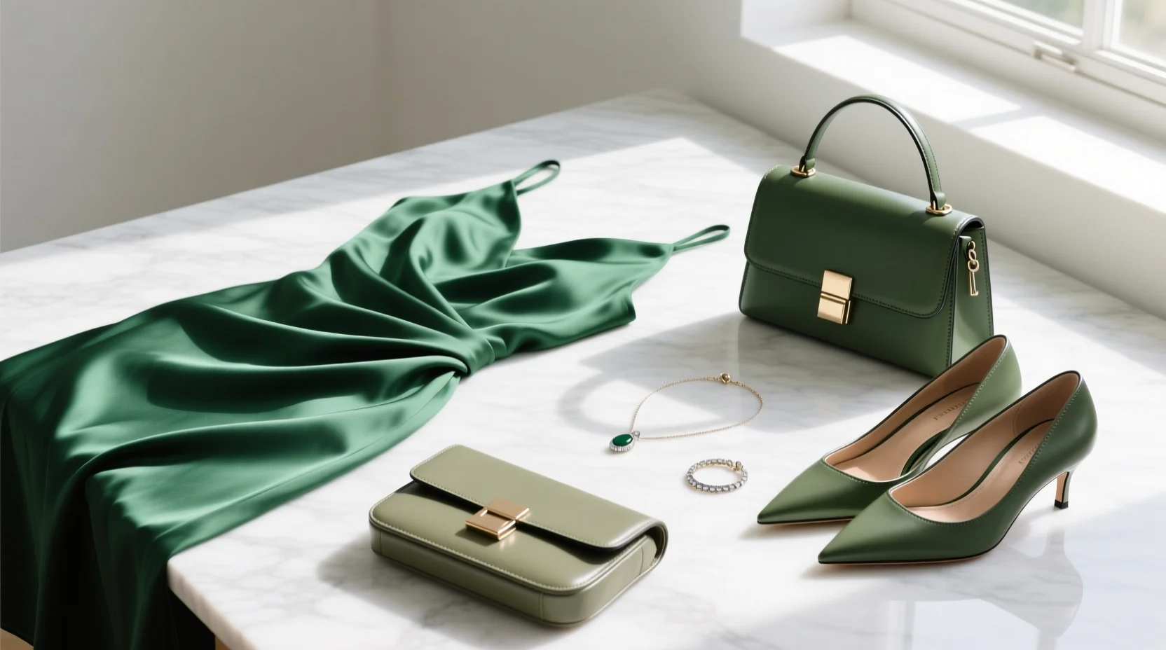 Green Outfits Captions