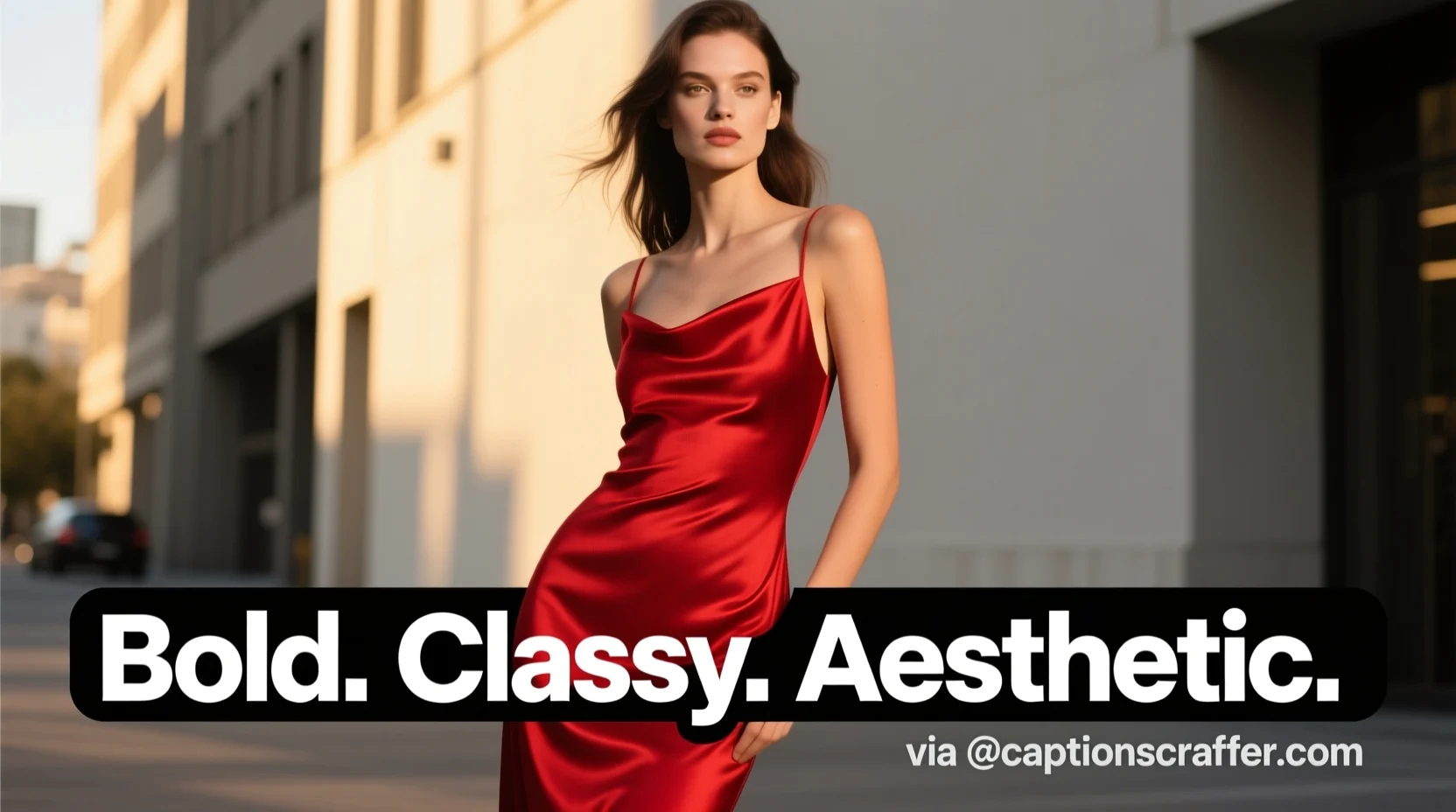 Red Dress Captions