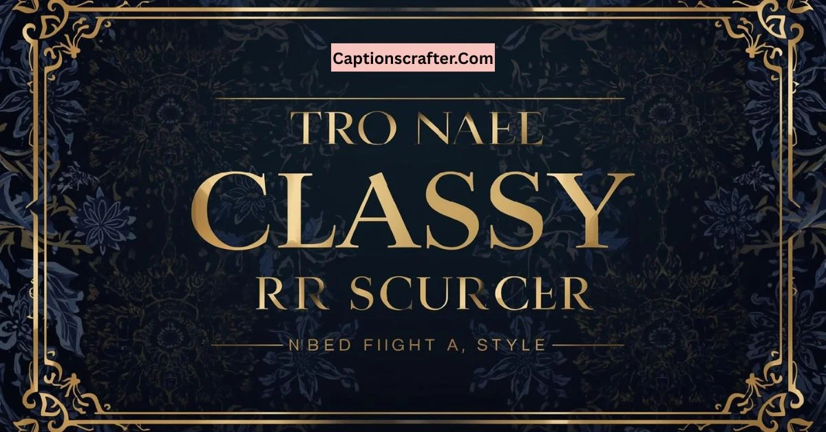 Classy Captions