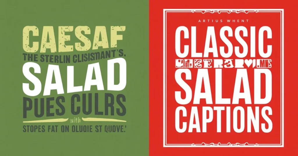 Caesar and Classic Salad Captions