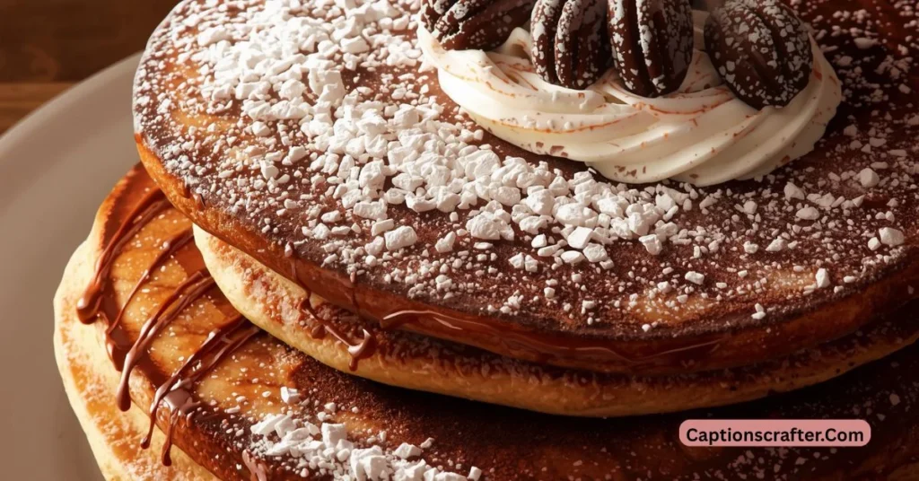 Chocolate and Dessert Pancake Captions