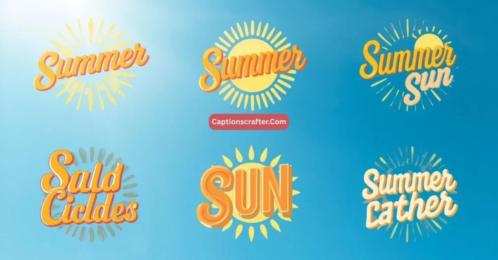 Summer Sun Captions 