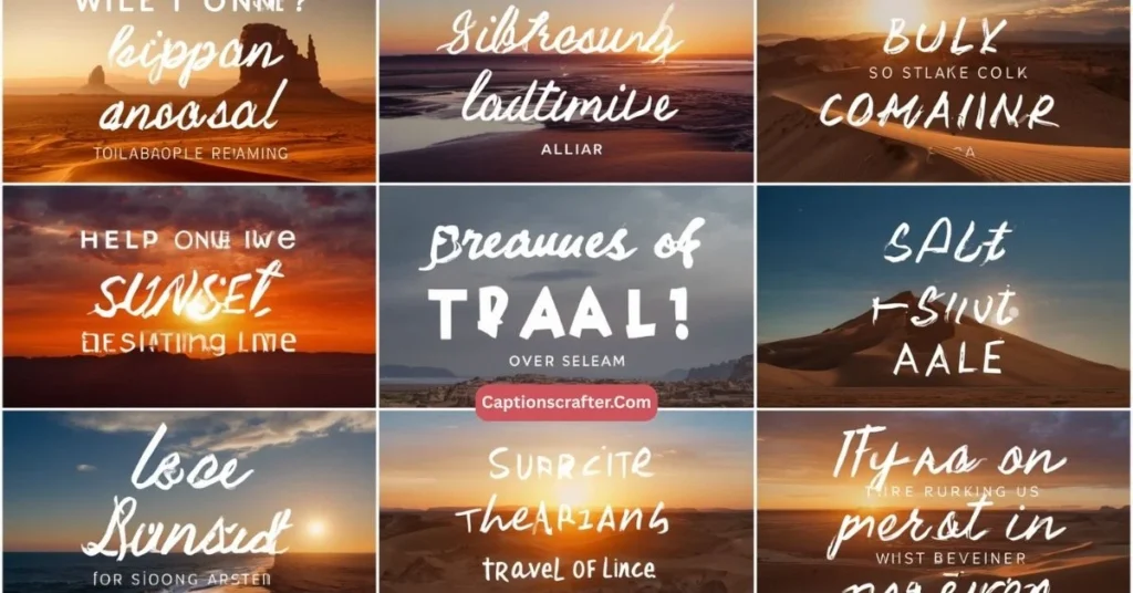 Sunset Travel Captions